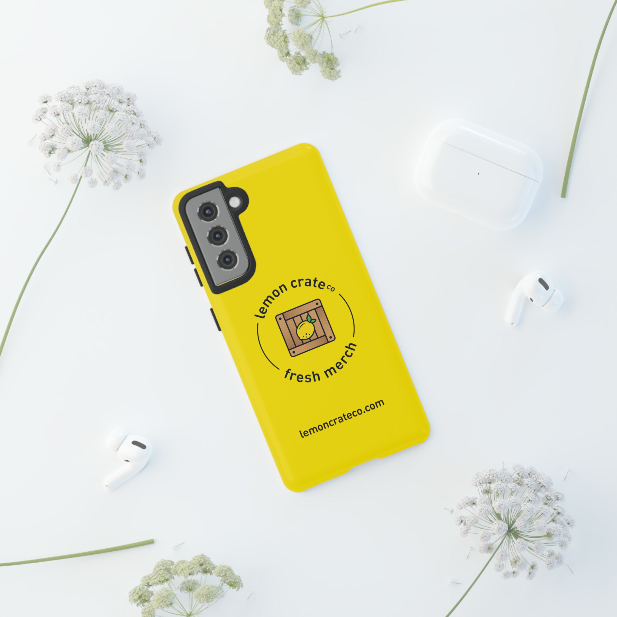 Lemon Crate Tough Phone Case - Yellow