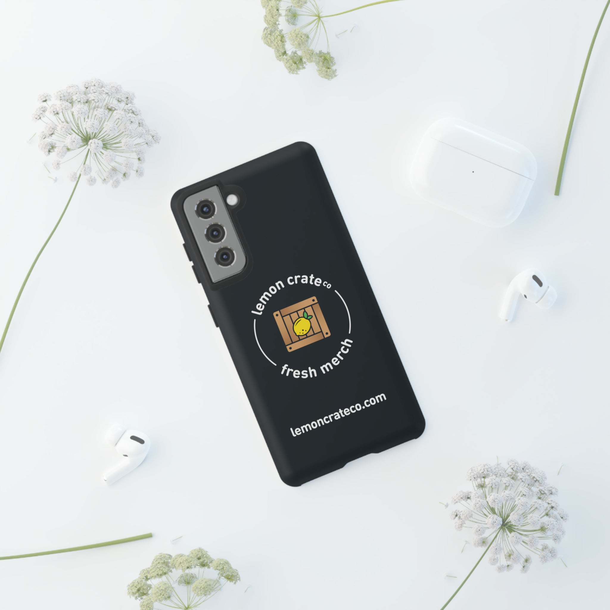 Lemon Crate Tough Phone Case - Black