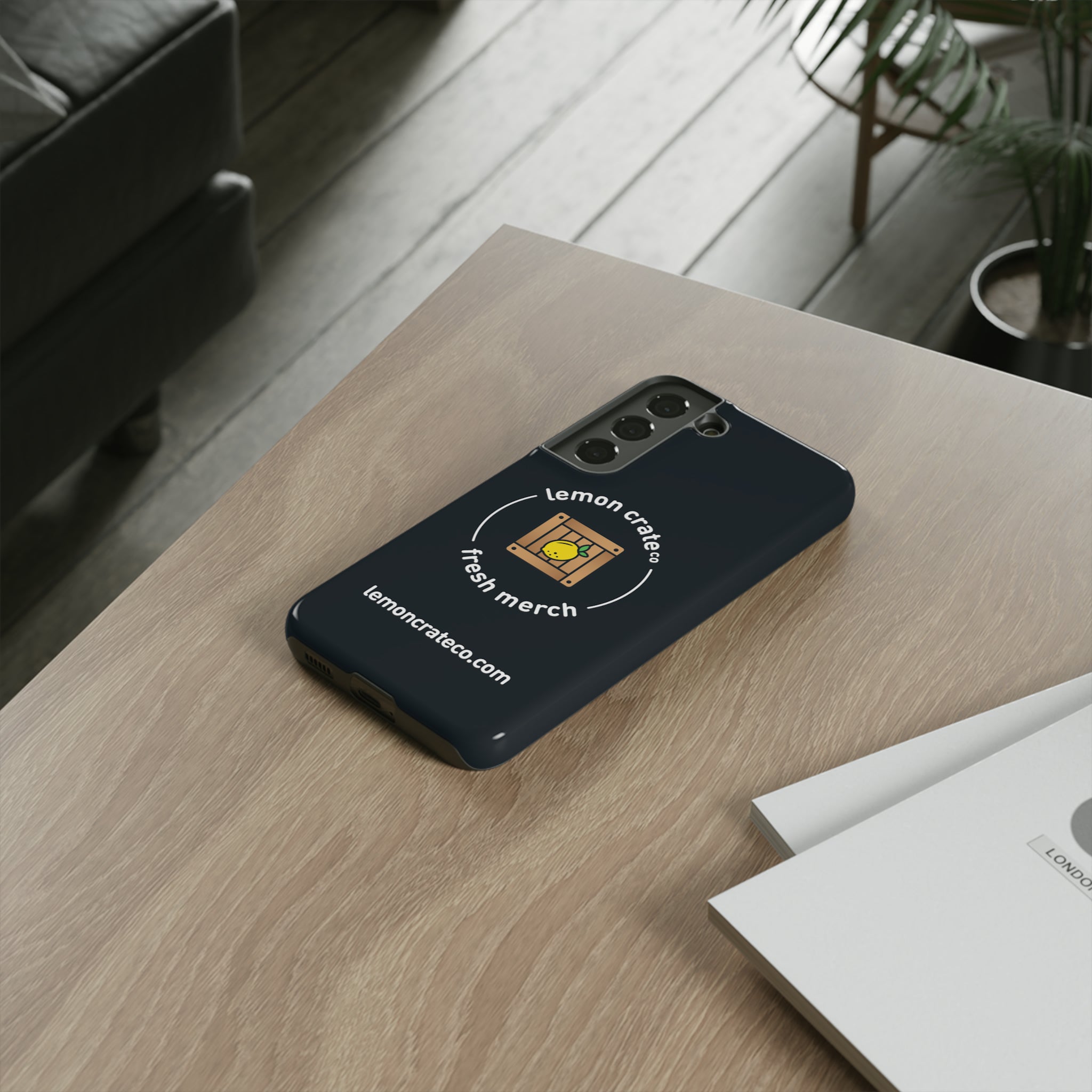 Lemon Crate Tough Phone Case - Black