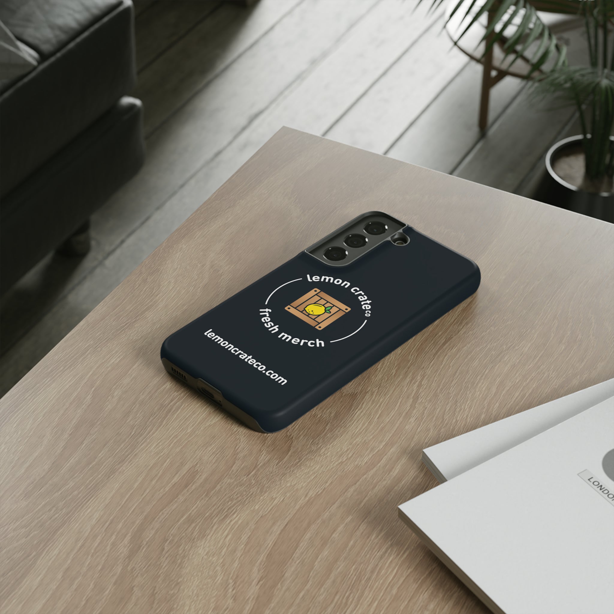 Lemon Crate Tough Phone Case - Black