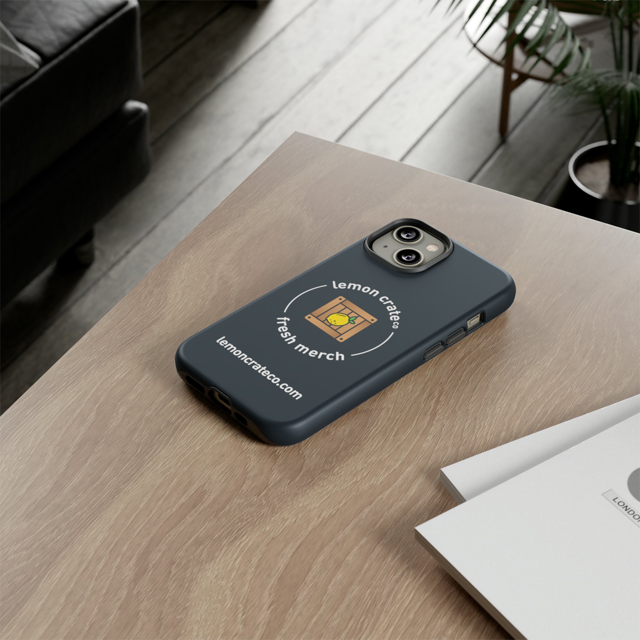 Lemon Crate Tough Phone Case - Black