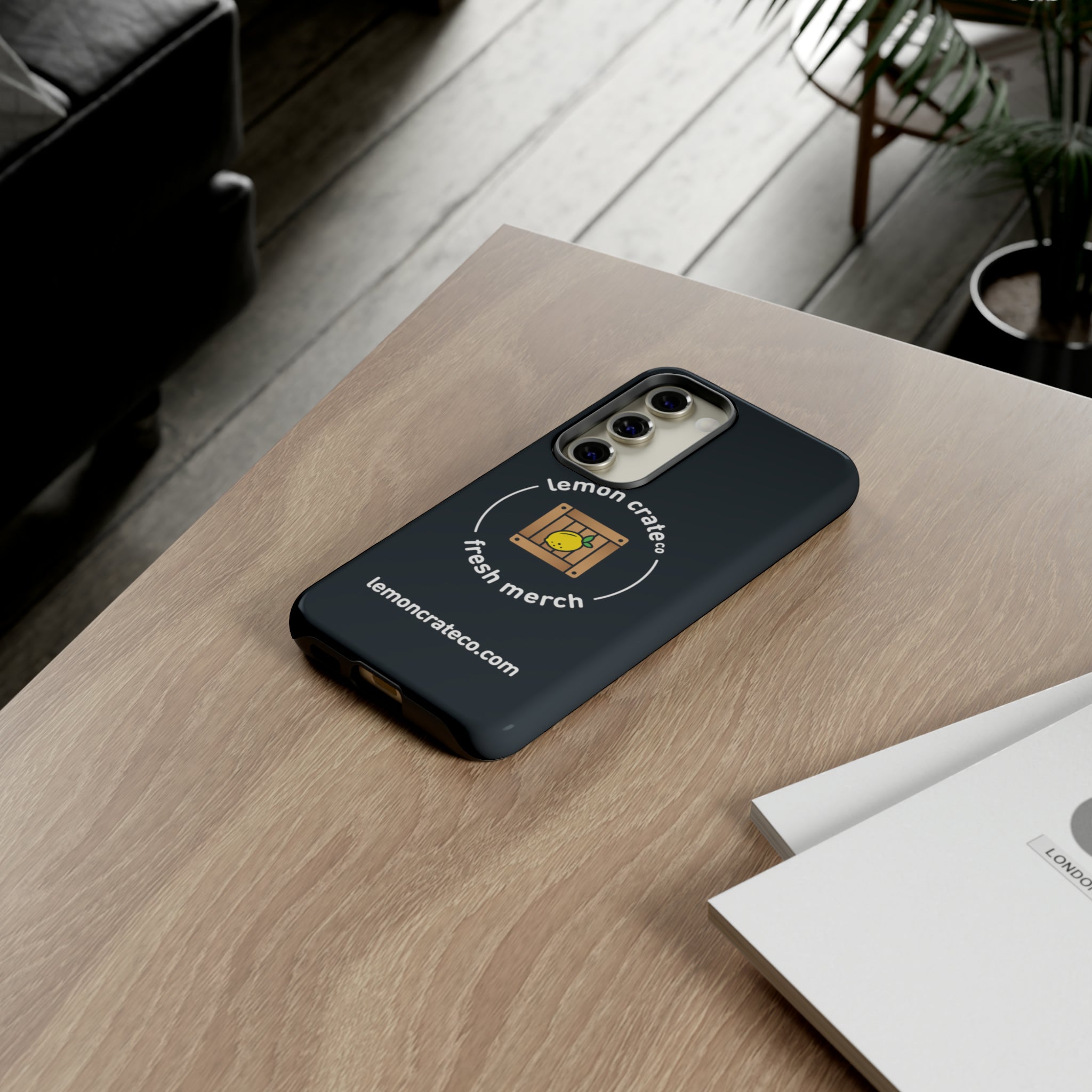 Lemon Crate Tough Phone Case - Black