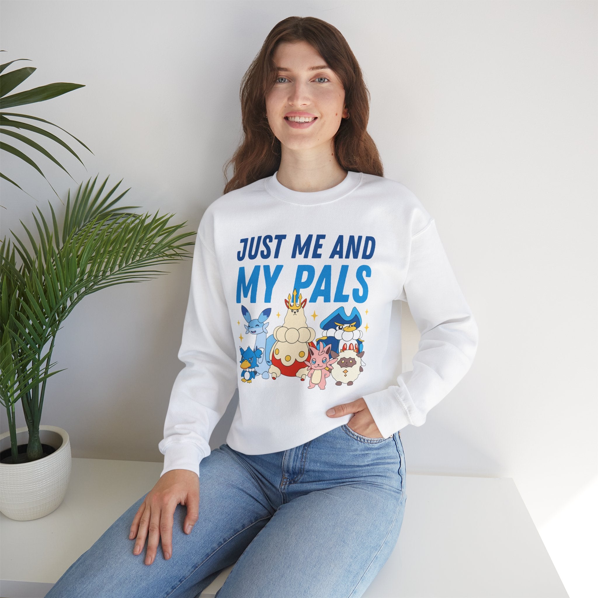 Just Me and My Pals Palworld Unisex Crewneck Sweater