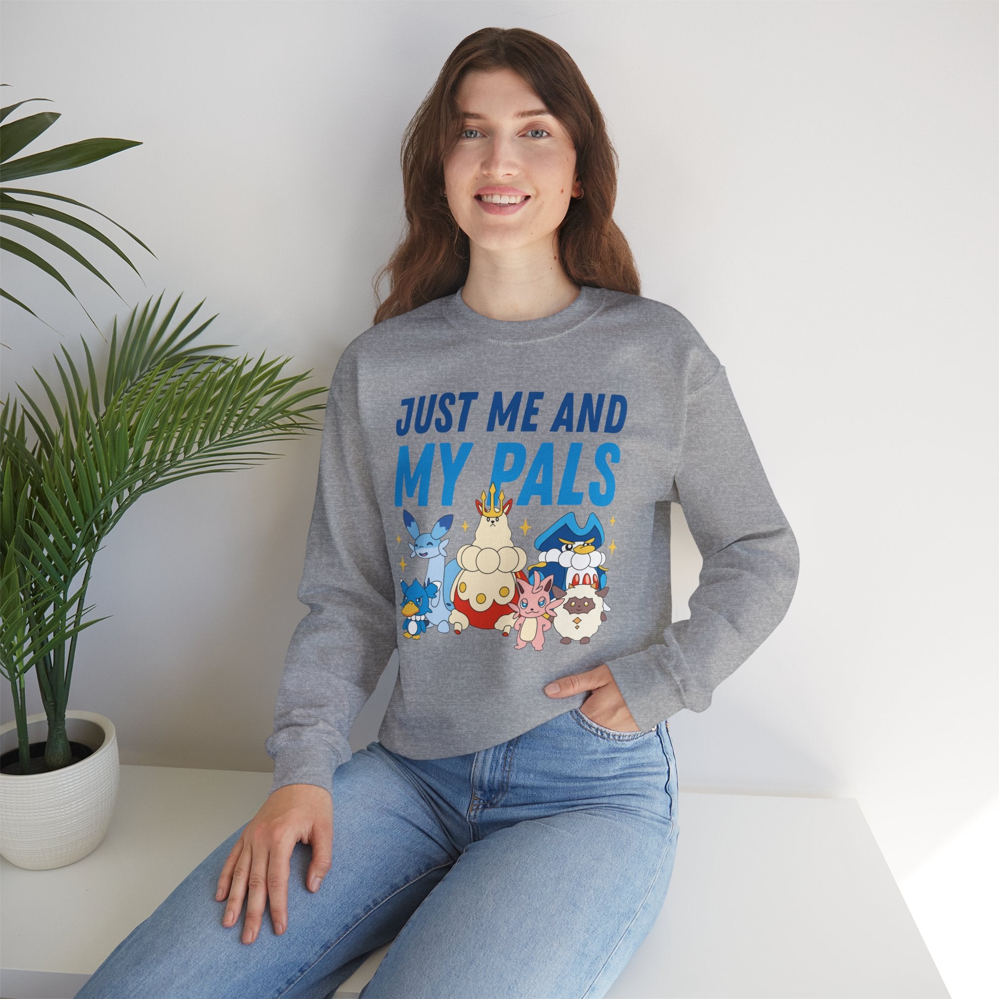 Just Me and My Pals Palworld Unisex Crewneck Sweater