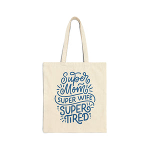 Super Mom, Super Wife Tote Bag (Blue)