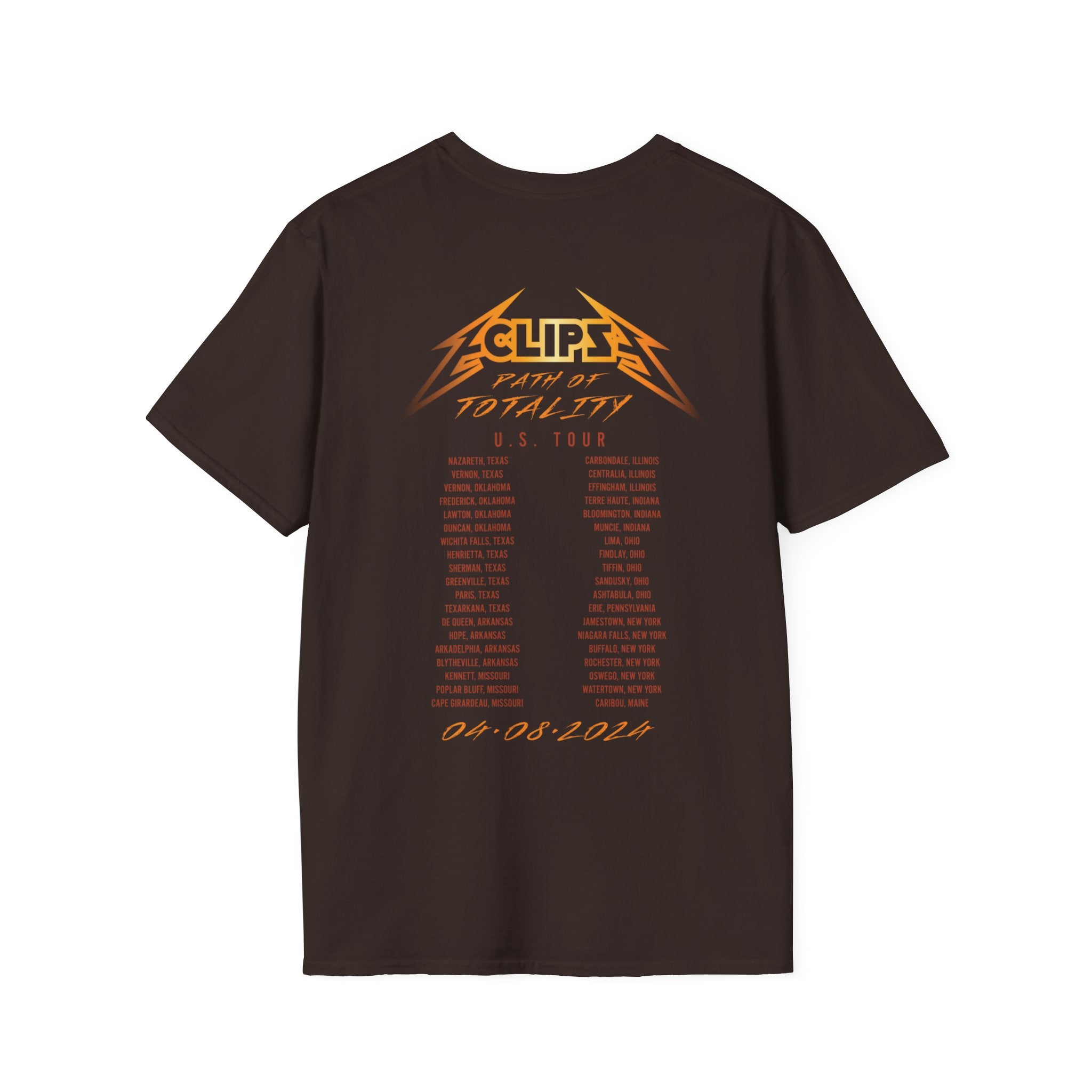 Eclipse Totality 2024 US Tour Unisex Band T-Shirt