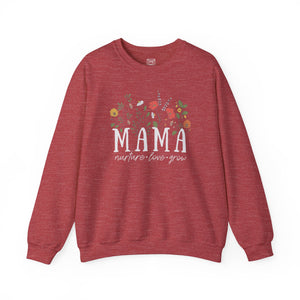 Mama: Nurture • Love • Grow Floral Crewneck Sweater