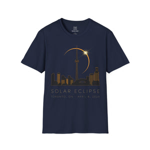 Toronto Ontario Solar Eclipse 2024 Cityscape Silhouette Unisex T-Shirt