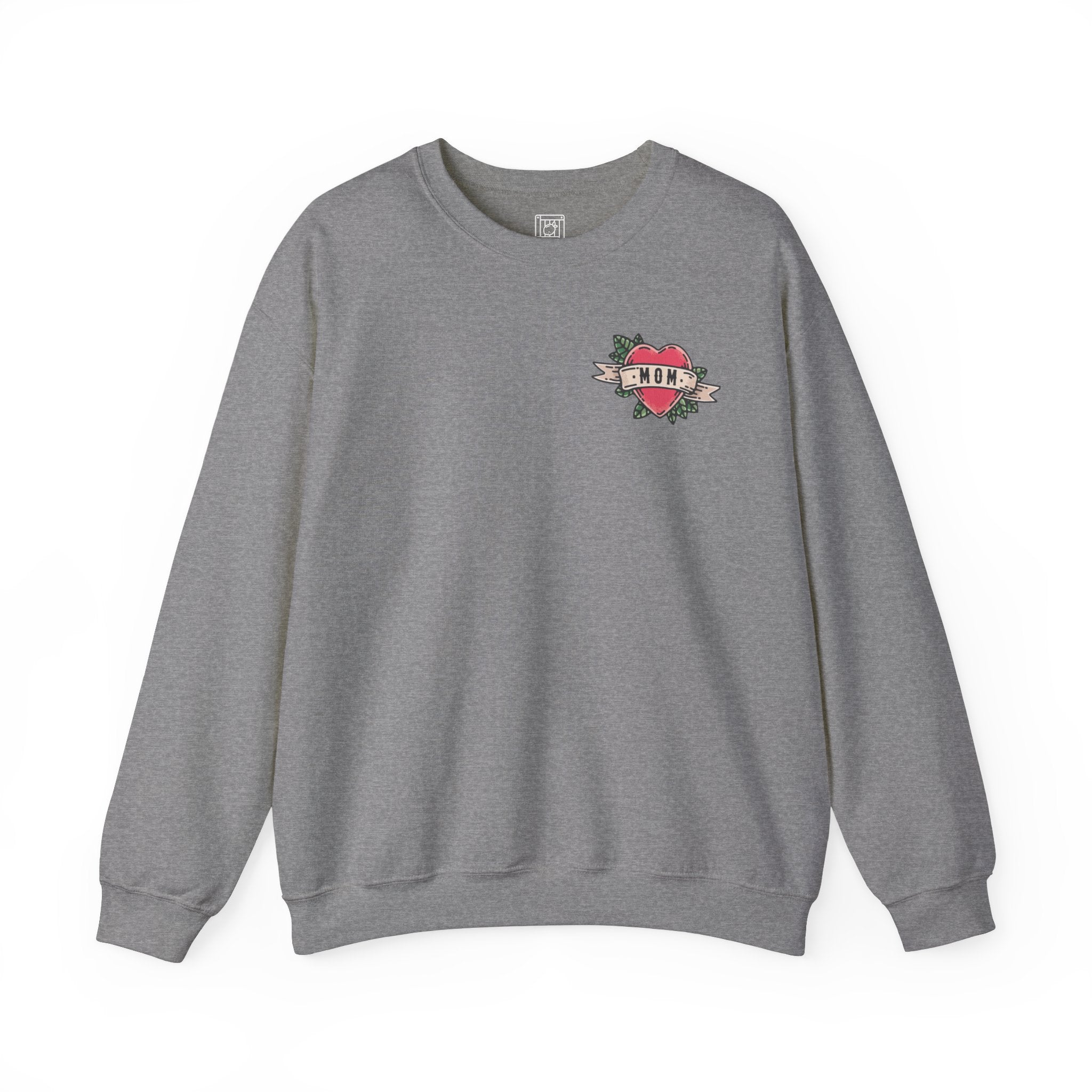 Mom Heart Tattoo Crewneck Sweater