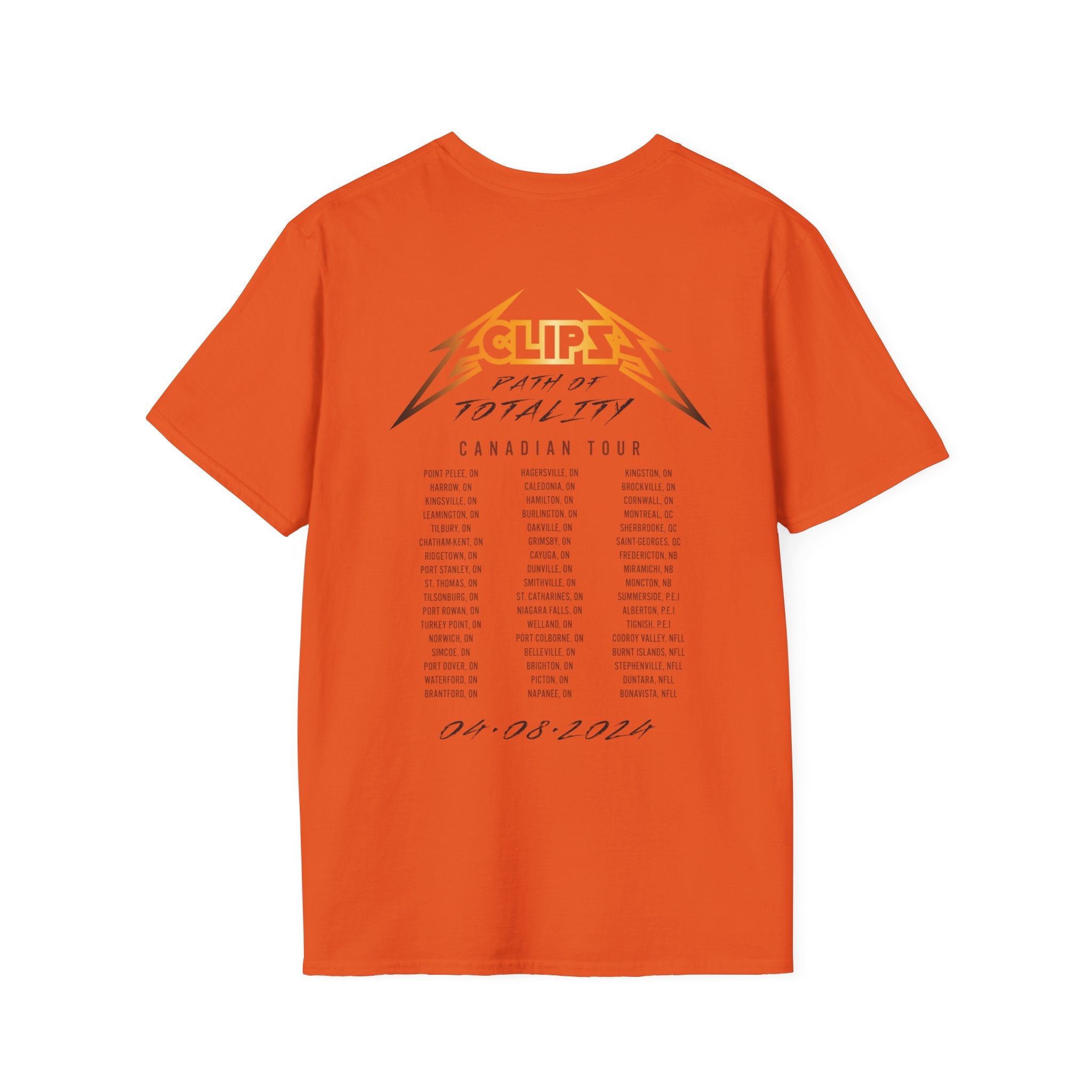 Eclipse Totality 2024 Canadian Tour Unisex Band T-Shirt