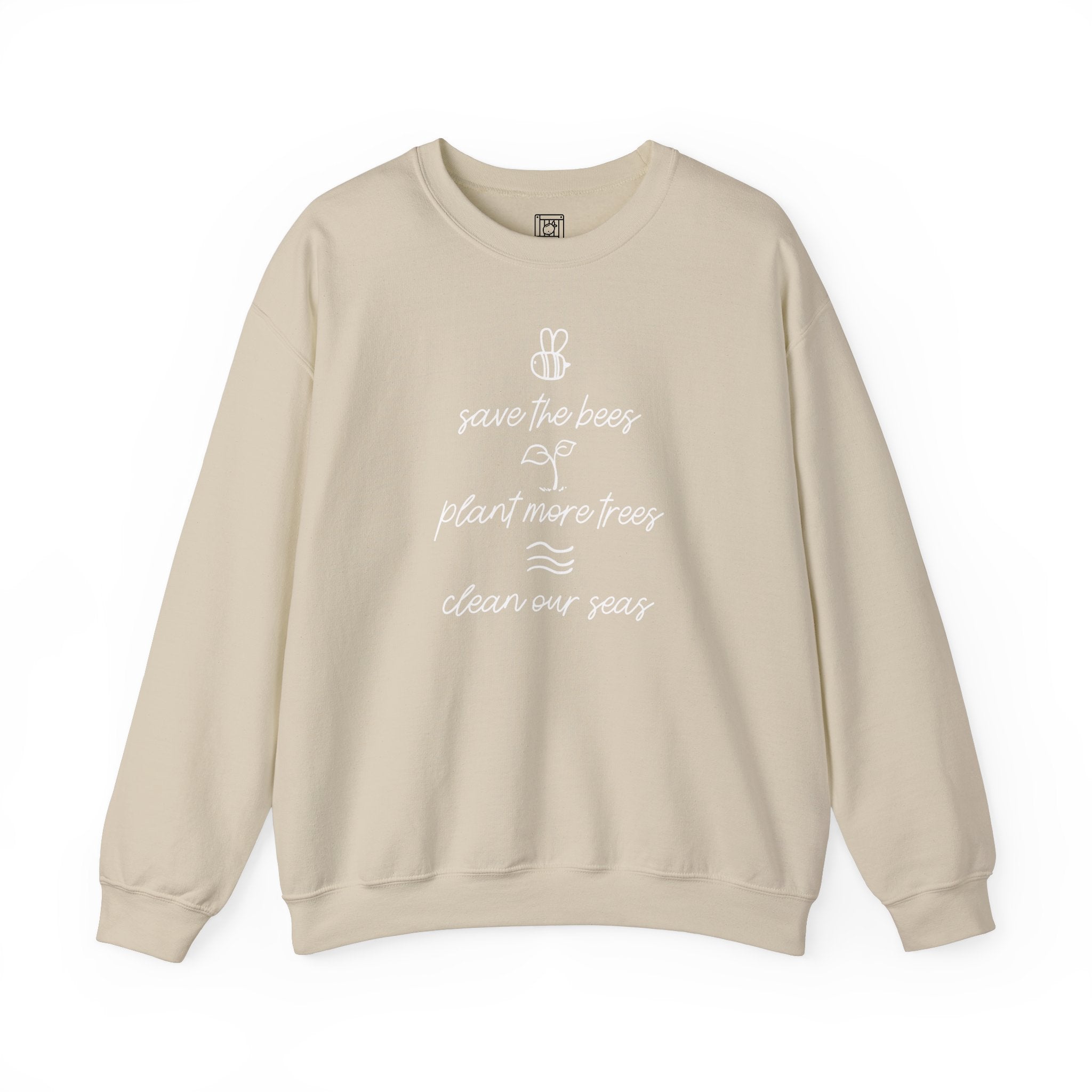 Save Bees, Plant Trees, Save Seas Crewneck Sweater