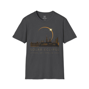 Ottawa Ontario Solar Eclipse 2024 Cityscape Silhouette Unisex T-Shirt