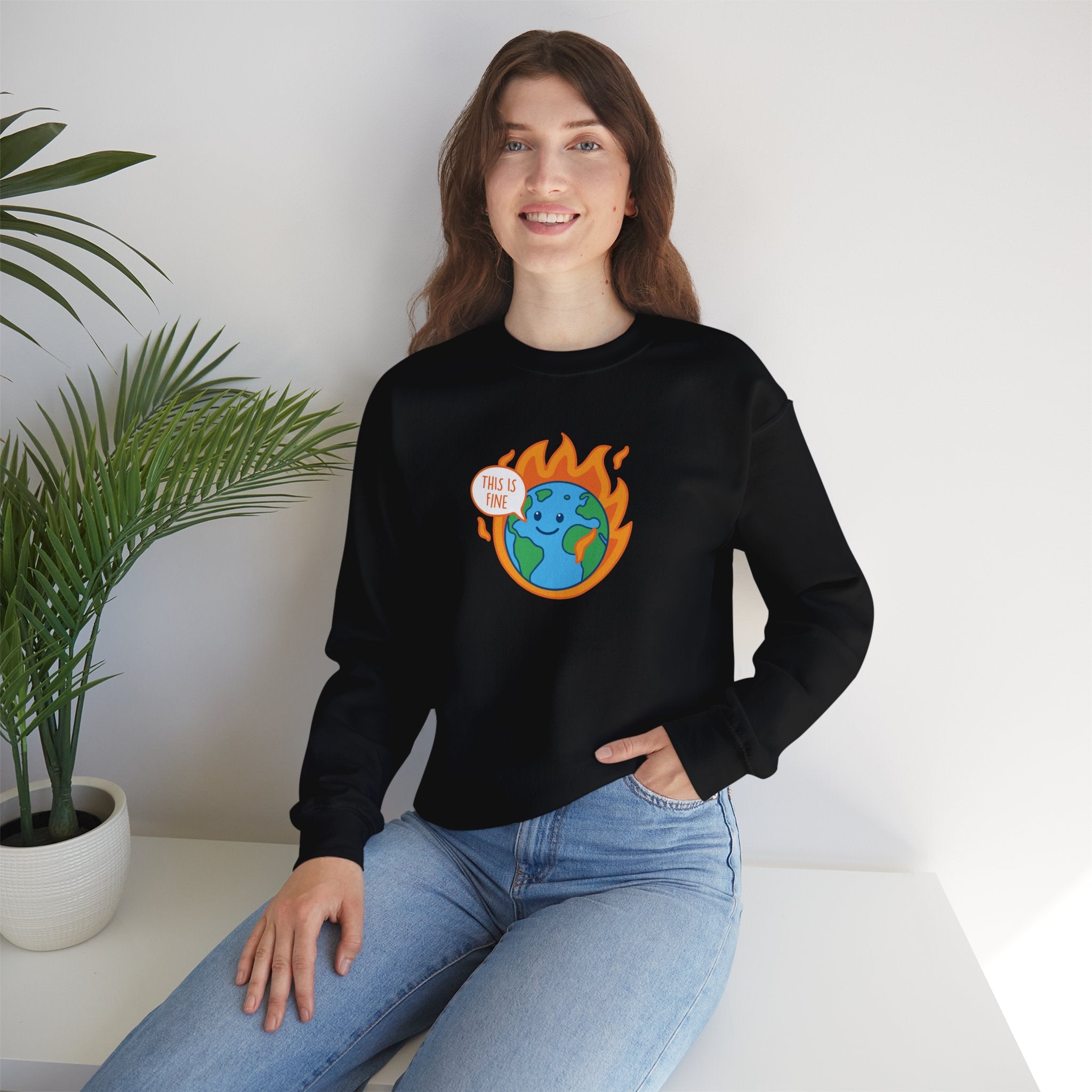 Earth Is Fine Crewneck Sweater