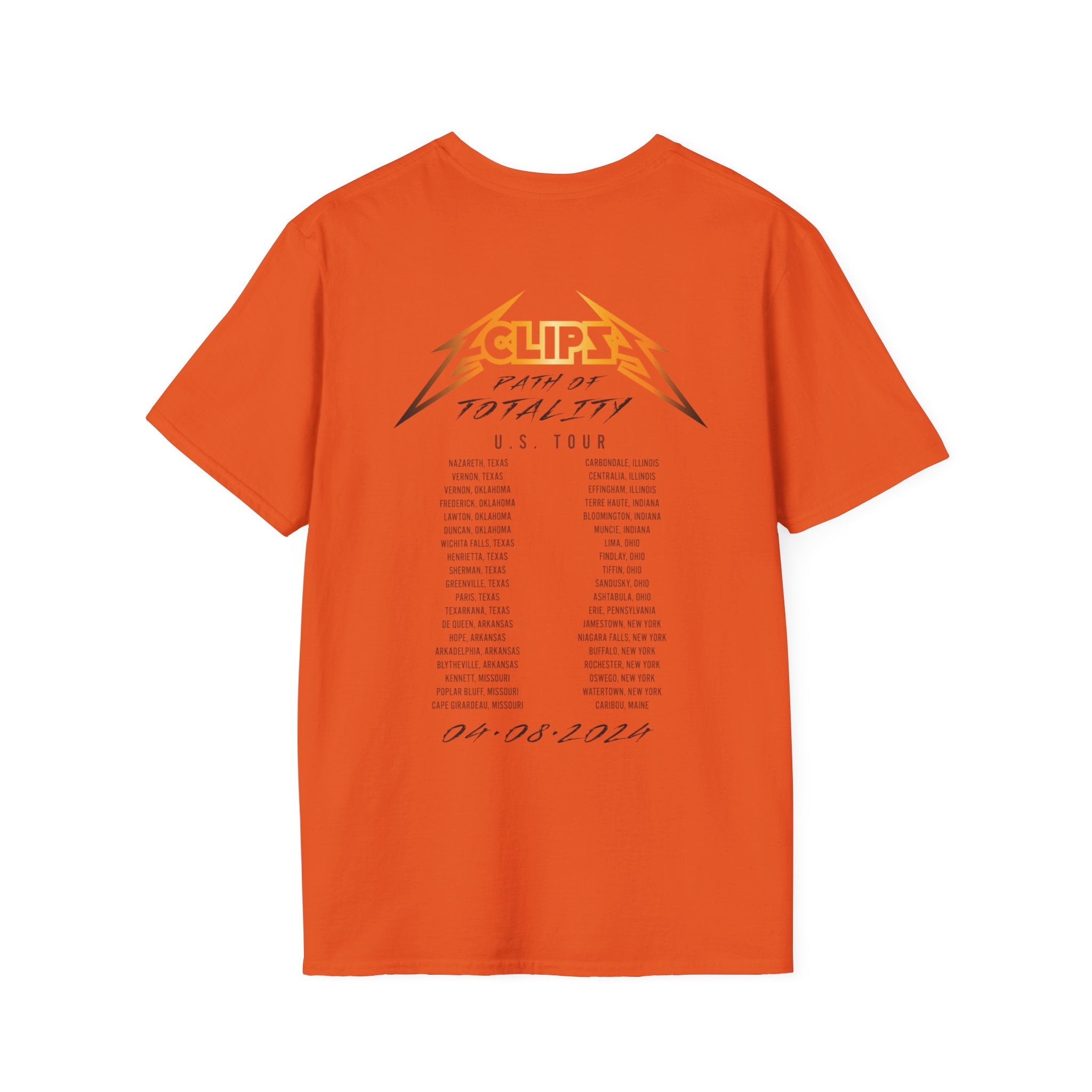 Eclipse Totality 2024 US Tour Unisex Band T-Shirt