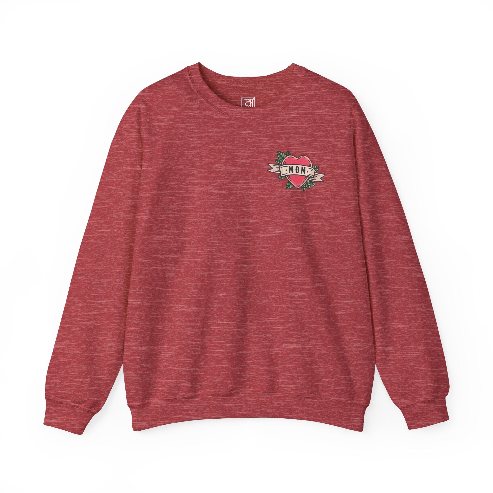 Mom Heart Tattoo Crewneck Sweater