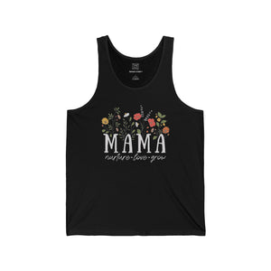 Mama: Nurture • Love • Grow Floral Tank Top