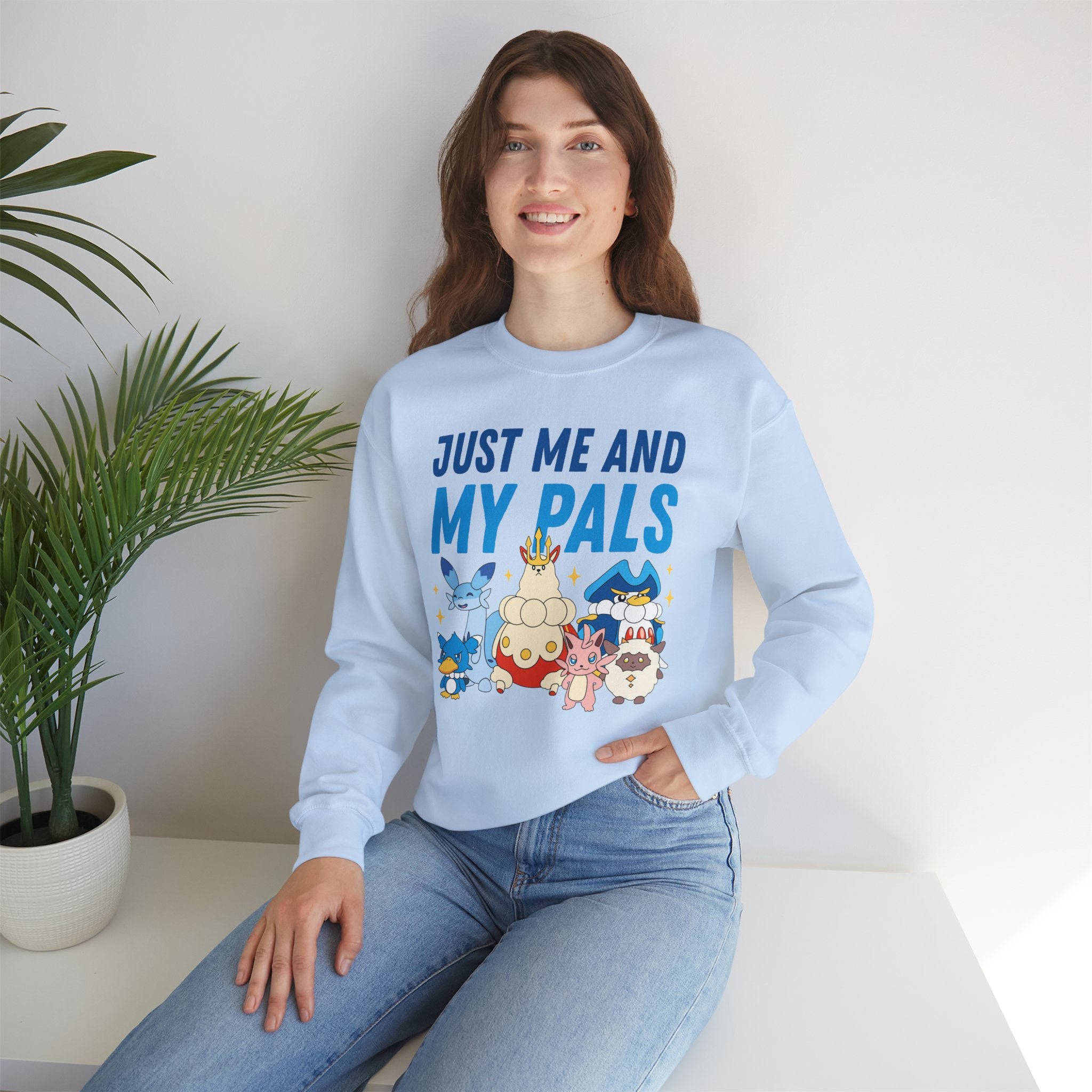 Just Me and My Pals Palworld Unisex Crewneck Sweater