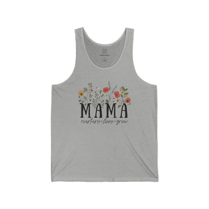 Mama: Nurture • Love • Grow Floral Tank Top