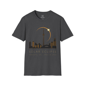 Toronto Ontario Solar Eclipse 2024 Cityscape Silhouette Unisex T-Shirt