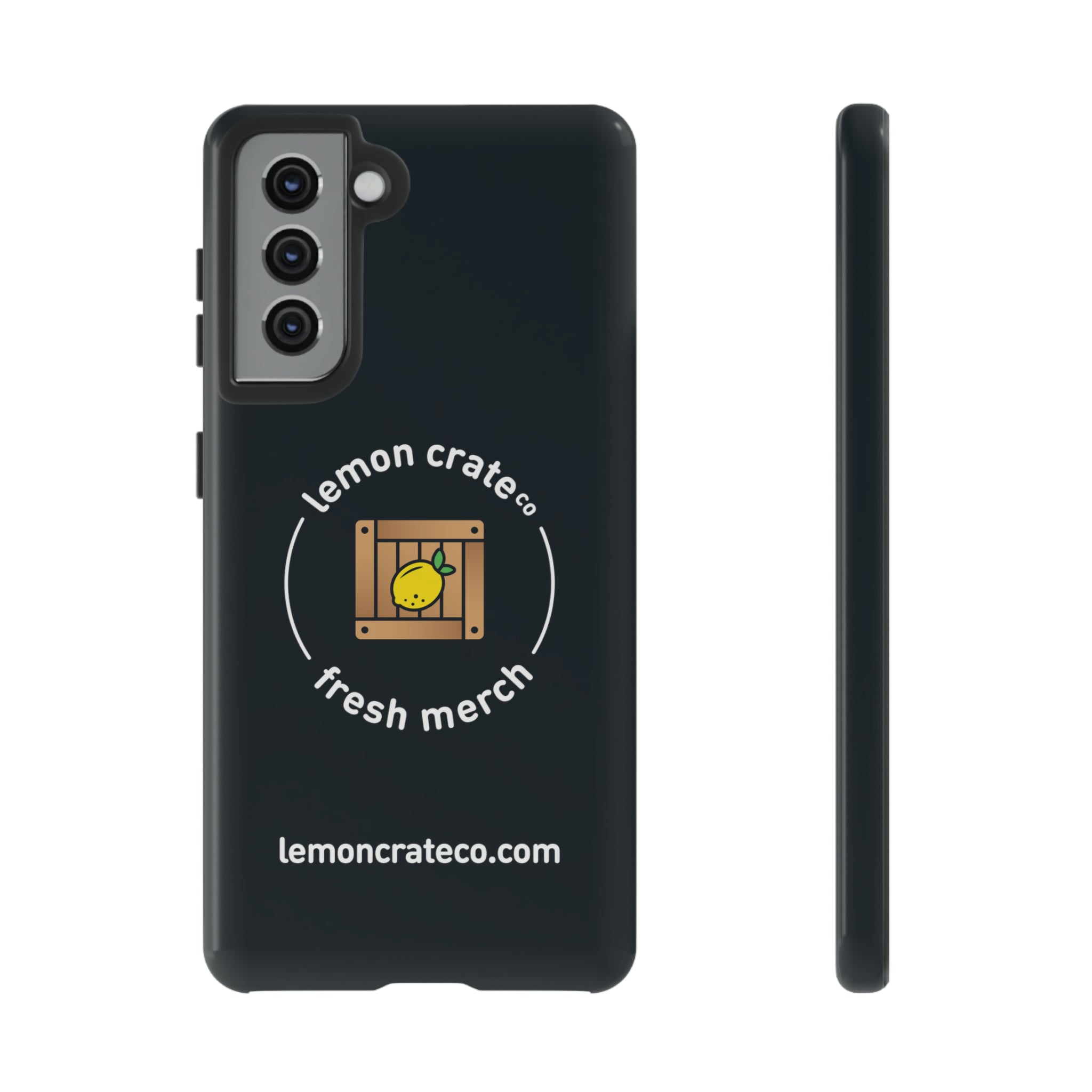 Lemon Crate Tough Phone Case - Black