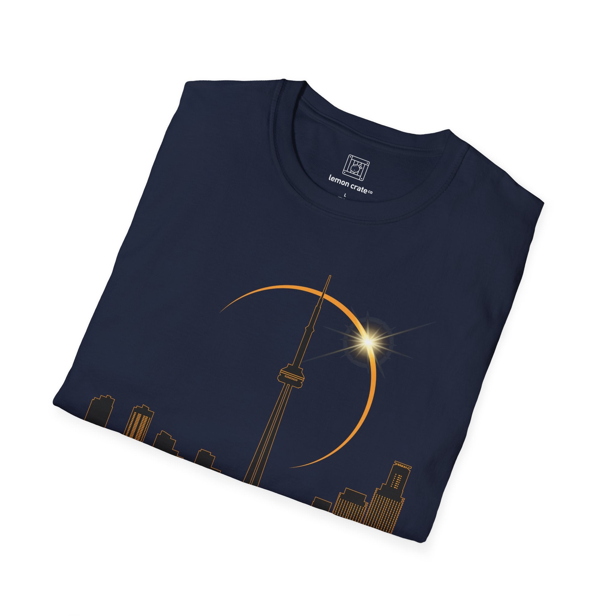 Toronto Ontario Solar Eclipse 2024 Cityscape Silhouette Unisex T-Shirt