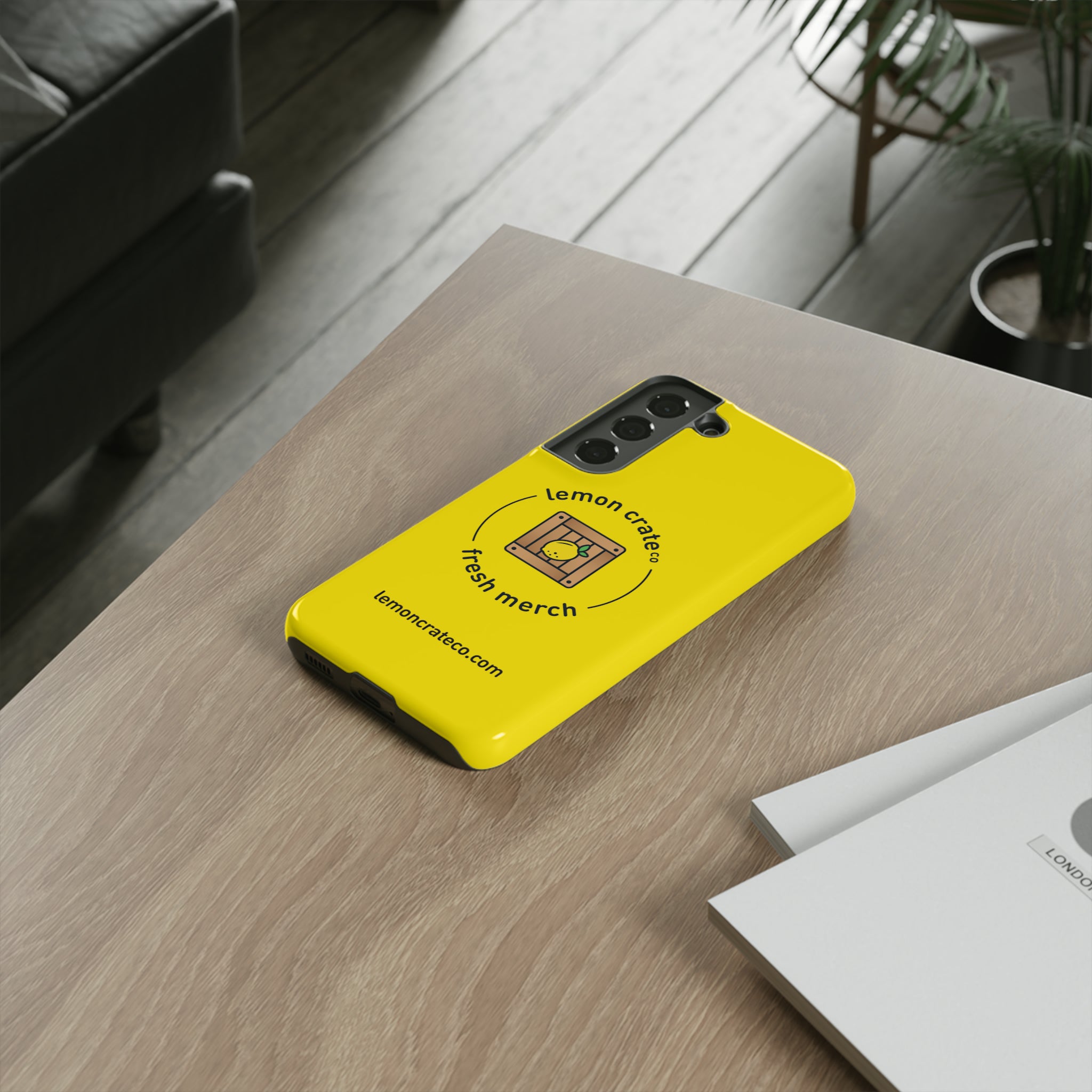 Lemon Crate Tough Phone Case - Yellow