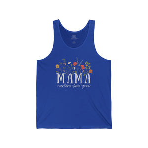 Mama: Nurture • Love • Grow Floral Tank Top