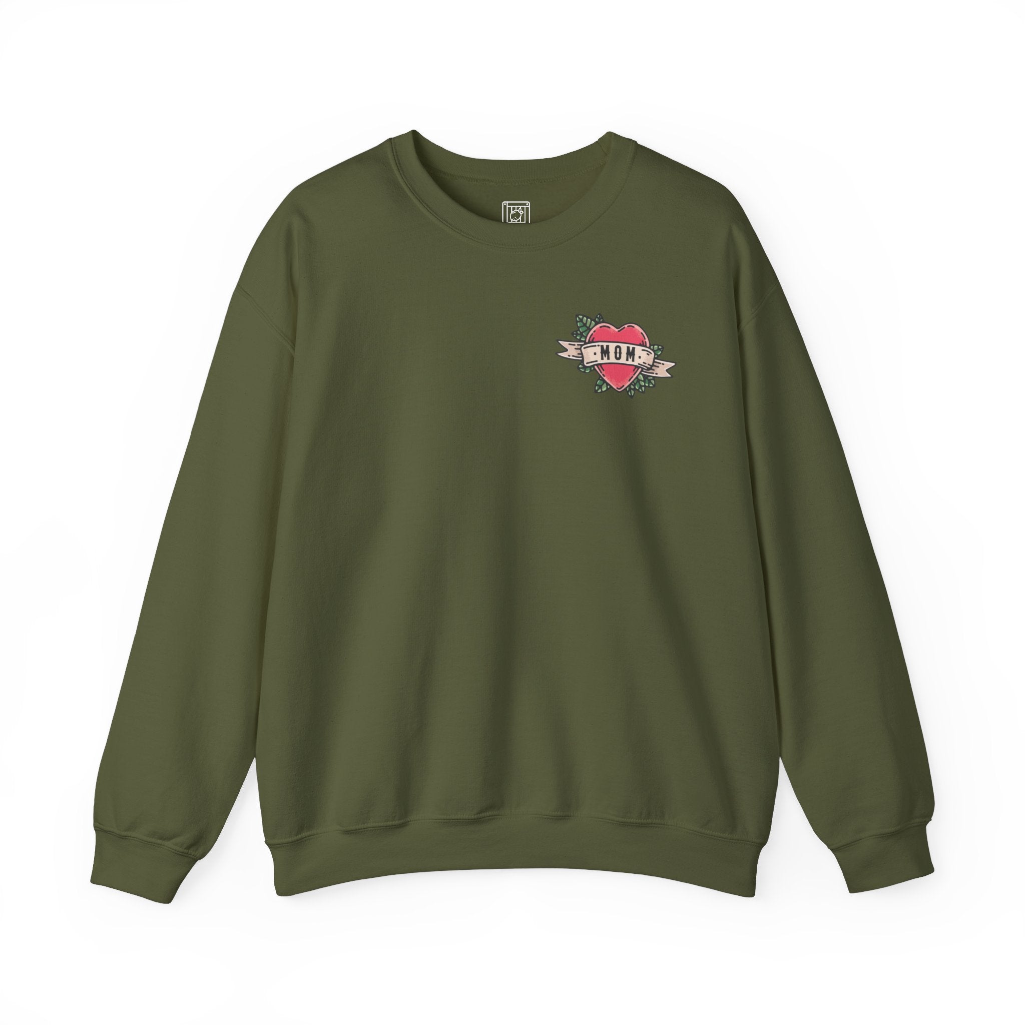 Mom Heart Tattoo Crewneck Sweater